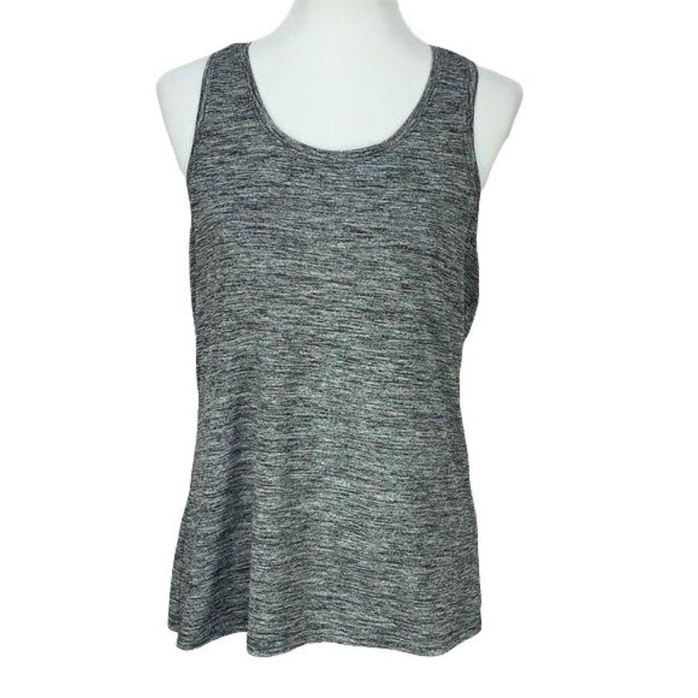 Jockey Women's Heather Grey Racerback Tank Top Athletic Size Large
